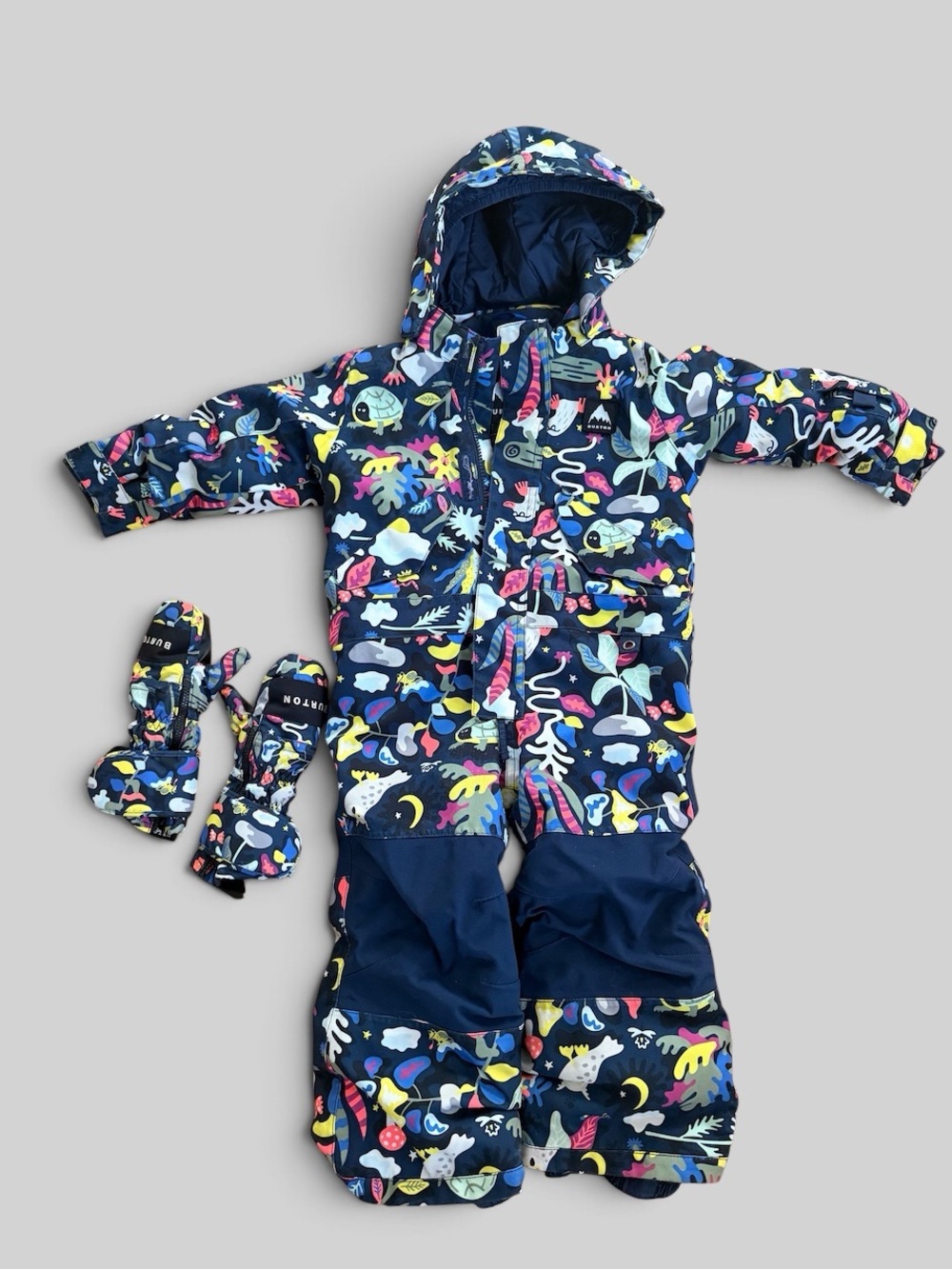 Burton Toddler Navy Multicolor Snow Suit with Mittens